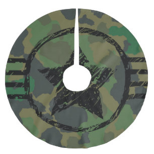 militärische Tarnung Polyester Weihnachtsbaumdecke
