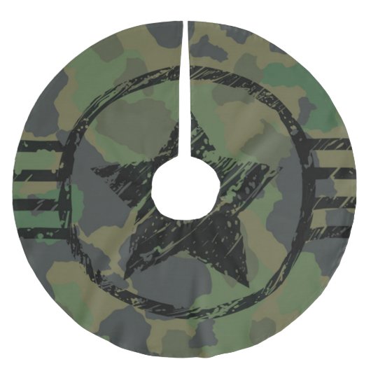 militärische Tarnung Polyester Weihnachtsbaumdecke (Vorderseite)