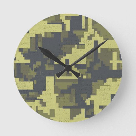 Militärische Tarnung Runde Wanduhr (Vorderseite)