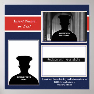 Militärische Themed Foto-Collage Poster