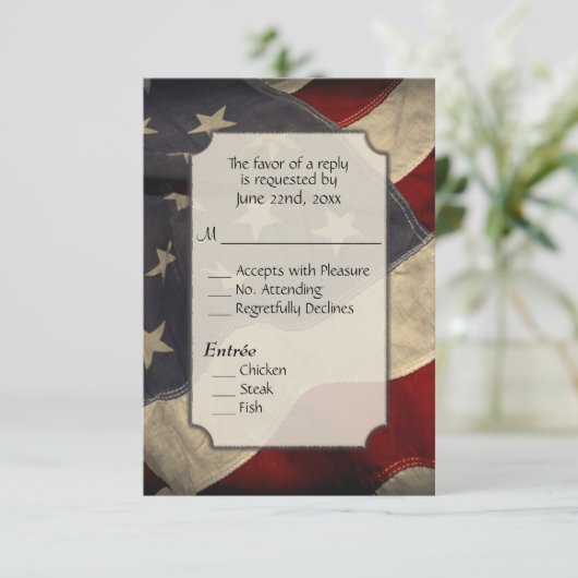 Militärische UAWG mit Menüauswahl RSVP Karte (Stehend Vorderseite)