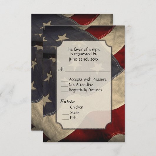 Militärische UAWG mit Menüauswahl RSVP Karte (Vorne/Hinten)