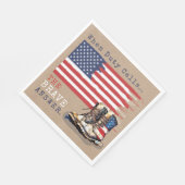 Militärische US-Fahne stimuliert RUSTIK auf dem We Serviette (Ecke)