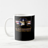 Militärische V22 Osprey Aircraft-Silhouette mit de Kaffeetasse (Links)