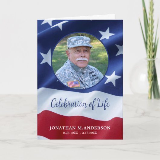 Militärische Veteran Flag Feier zur lebenslangen B Karte (Vorderseite)