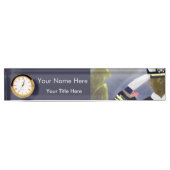 Militärische Veteran-Schreibplatte mit Uhrwerk Namensplakette (Vorderseite)