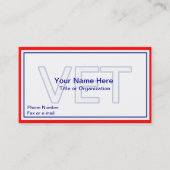 Militärische Veteran-Visitenkarte Visitenkarte (Vorderseite)