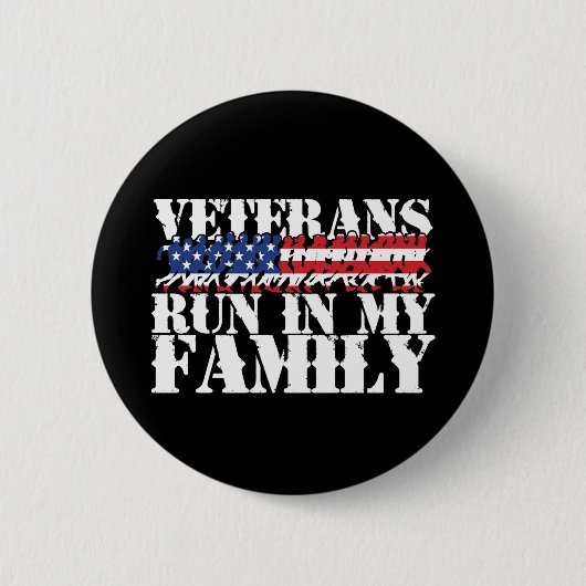 Militärische Veteranen, die in meiner Familie lauf Button (Vorderseite)