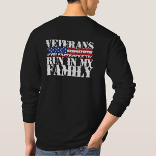 Militärische Veteranen, die in meiner Familie lauf T-Shirt