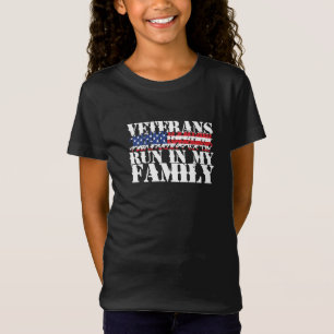 Militärische Veteranen, die in meiner Familie lauf T-Shirt