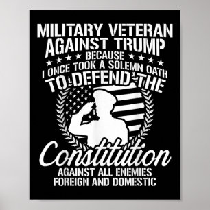 Militärische Veteranen gegen die Wahl Trumps 2020  Poster
