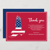 Militärische Veteranenarmee Beerdigung Adler Ameri Dankeskarte (Vorne/Hinten)