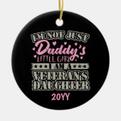 Militärische Veteranentochter - Papa's Kleines Mäd Keramik Ornament (Vorne)