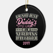 Militärische Veteranentochter - Papa's Kleines Mäd Keramik Ornament (Links)