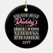 Militärische Veteranentochter - Papa's Kleines Mäd Keramik Ornament (Hinten)
