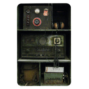 Militärische Vintage Funkausrüstung Magnet
