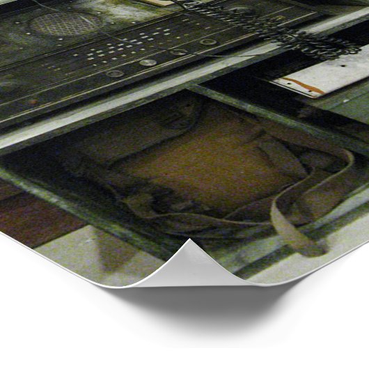 Militärische Vintage Funkausrüstung Poster (Ecke)