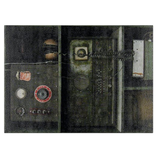 Militärische Vintage Funkausrüstung Schneidebrett (Vorderseite)