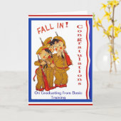 Militärische Vintage Gratulation Karte (Gelbe Blume)