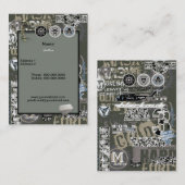 Militärische Visitenkarte (Vorne/Hinten)