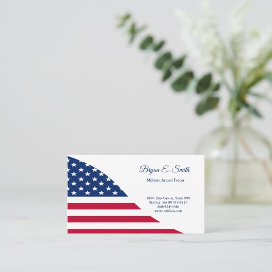 Militärische Visitenkarte Telefonnummerkarte (Stehend Vorderseite)