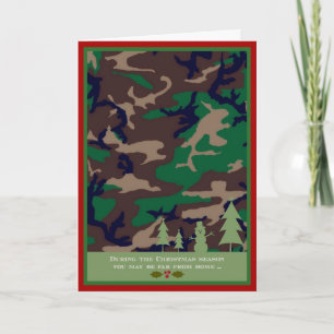 Militärische Weihnachtskarte - Sie können weit weg Feiertagskarte