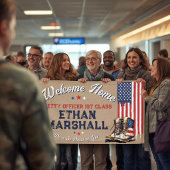 Militärische Willkommens-US-Flaggen-Stiefel Rustik Banner