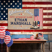 Militärische Willkommens-US-Flaggen-Stiefel Rustik Banner