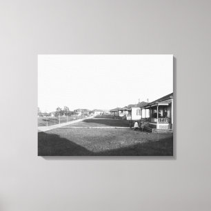 Militärische Zuhause im Wohngebiet von Fort Meade Leinwanddruck