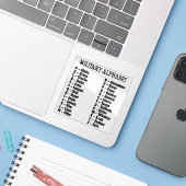 Militärischer Alphabet Phonetischer Code, Alpha Br Aufkleber (Laptop mit iPhone)