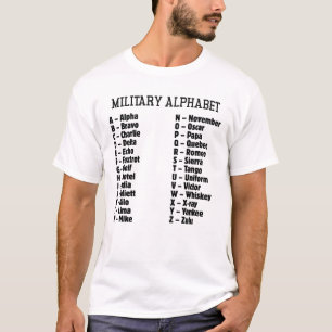 Militärischer Alphabet Phonetischer Code, Alpha Br T-Shirt