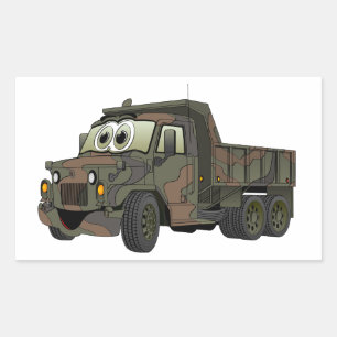 Militärischer Cartoon Rechteckiger Aufkleber