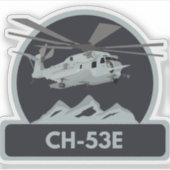 Militärischer CH-53E-Hubschrauber Aufkleber (Vorderseite)