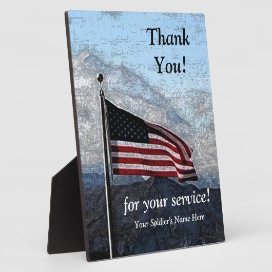 Militärischer Dank an Sie Plaque Fotoplatte (Seite)