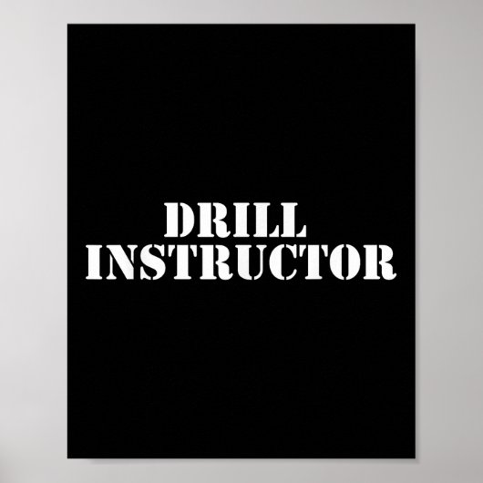 Militarischer Drill-Instructor-Shirt Boot Camp-T-S Poster (Vorne)