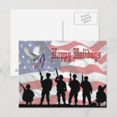 Militärischer Glücksfall Postkarte (Vorne/Hinten)