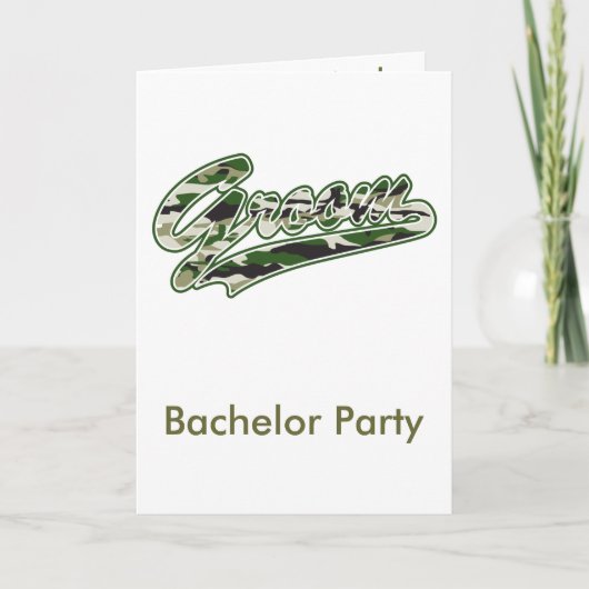 Militärischer Groom Einladung (Vorderseite)