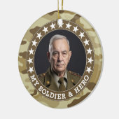 Militärischer Held - Camouflage-Design DOPPELSIDIE Keramikornament (Links)