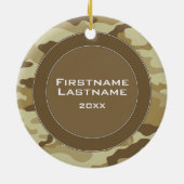 Militärischer Held - Camouflage-Design DOPPELSIDIE Keramikornament (Hinten)