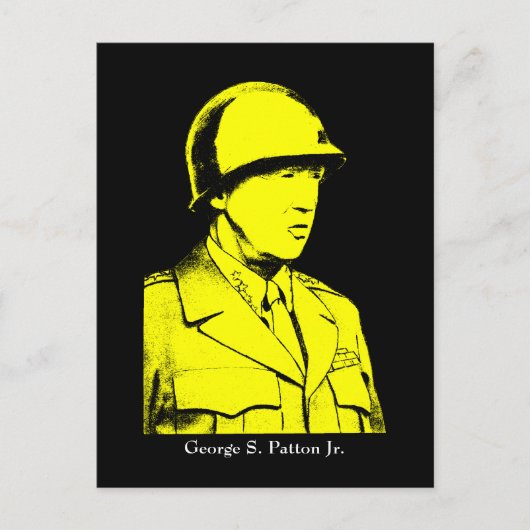Militärischer Held - General Patton Postkarte (Vorderseite)