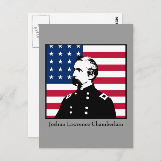 Militärischer Held - J.L. Chamberlain Postkarte (Vorne/Hinten)