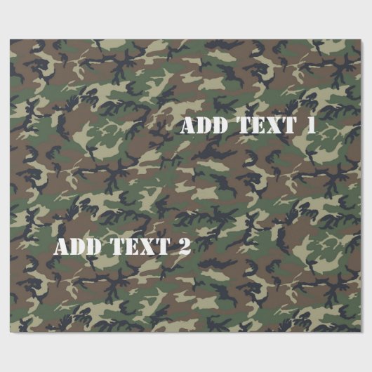 Militärischer Hintergrund der Waldkamouflage Geschenkpapier (Flach)