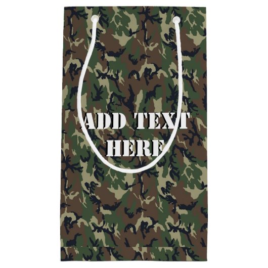 Militärischer Hintergrund der Waldkamouflage Kleine Geschenktüte (Vorderseite)