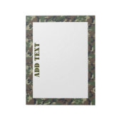 Militärischer Hintergrund der Waldkamouflage Notizblock (Rotiert)