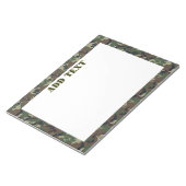 Militärischer Hintergrund der Waldkamouflage Notizblock (angewinkelt)