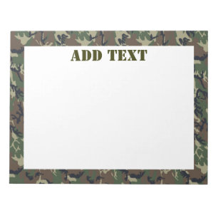 Militärischer Hintergrund der Waldkamouflage Notizblock