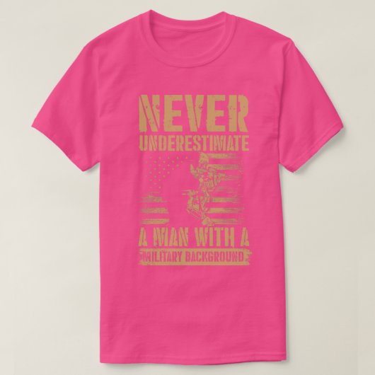 Militärischer Hintergrund T-Shirt (Design vorne)