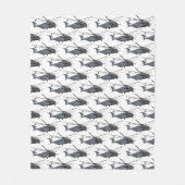 Militärischer Hubschrauber MH-53 Fleecedecke (Vorderseite)