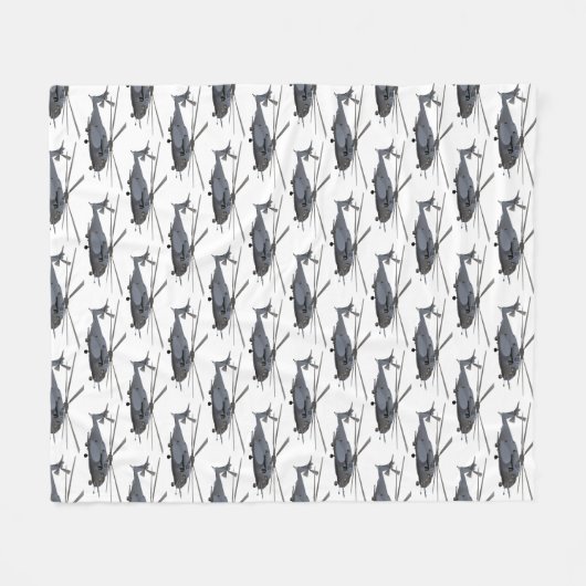 Militärischer Hubschrauber MH-53 Fleecedecke (Vorderseite (Horizontal))