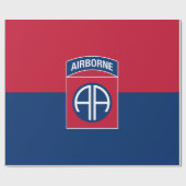 Militärischer Kriegsveteran der 82. Im Flugzeug Di Geschenkpapier (Flach)